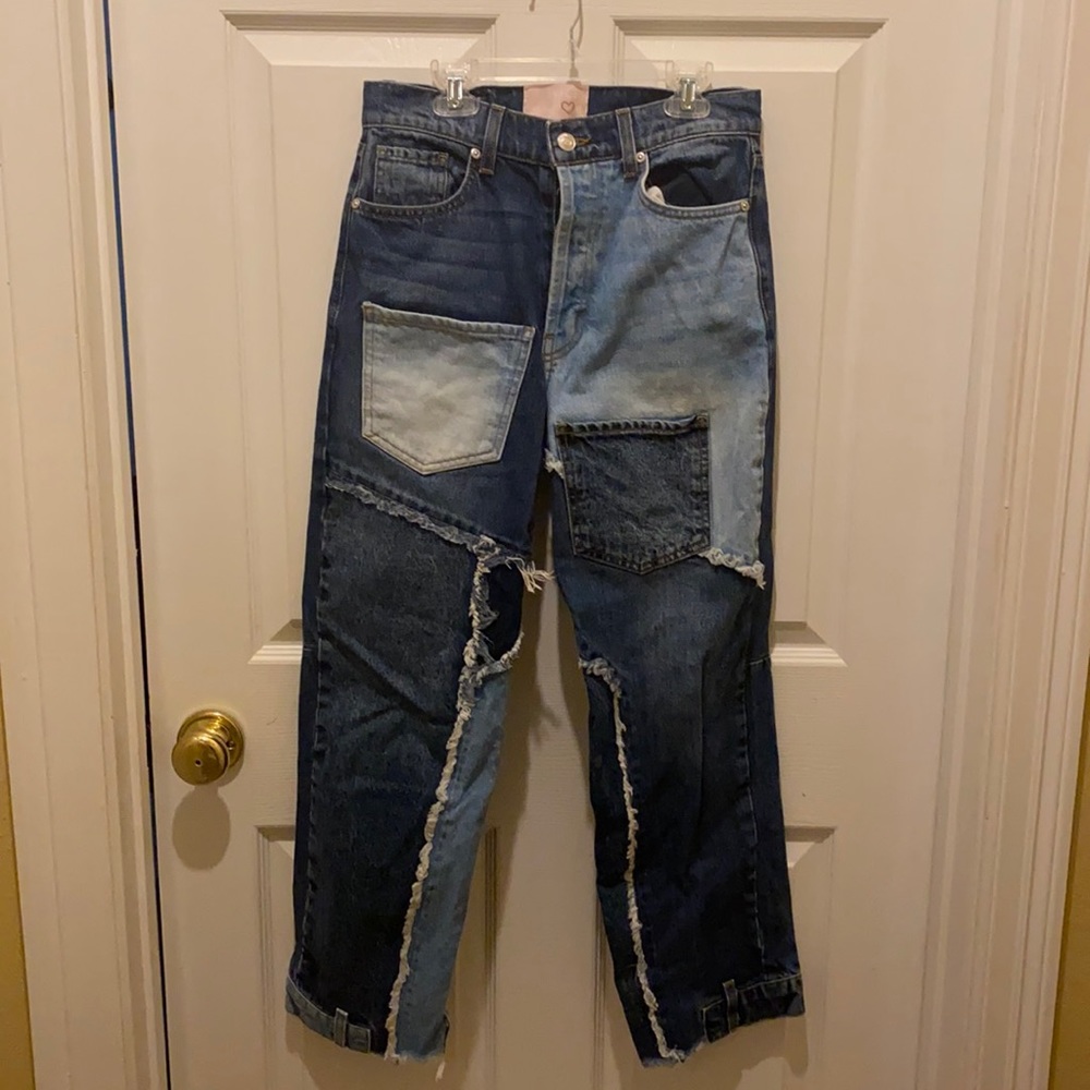 Revice Patchwork Jeans, Size 26 GUC